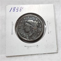 1838 Large 1 Cent Coin