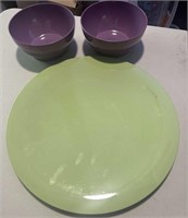 NEW Tupperware Brand Lot of 3 Bowls Serving Plate