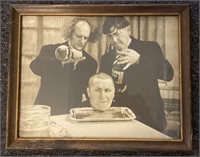 The Three Stooges Black and White Photo (15.5”,