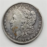 1891 MORGAN SILVER DOLLAR