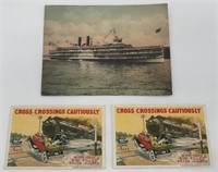 3 Hudson River,RR Crossing Postcards