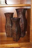 Set of 3 Matching Decorator Vases