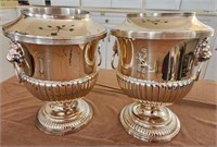 K - PAIR OF LINED CHAMPAGNE COOLERS (C83)