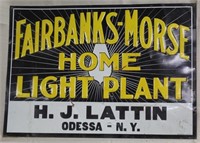 "Fairbanks-Morse" "Home Light Plant" dealer sign