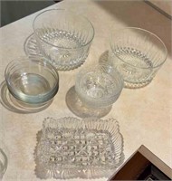 Assorted pattern glass pieces as pictured