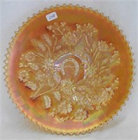 Good Luck 9" plate w/BW back - marigold