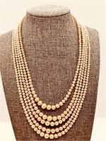 Vintage Pearl Strand Necklace beautiful Patina