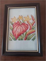 Cross Stitch Anthurium Picture