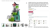B7711  SiFENE Cold Press Juicer Machine Green
