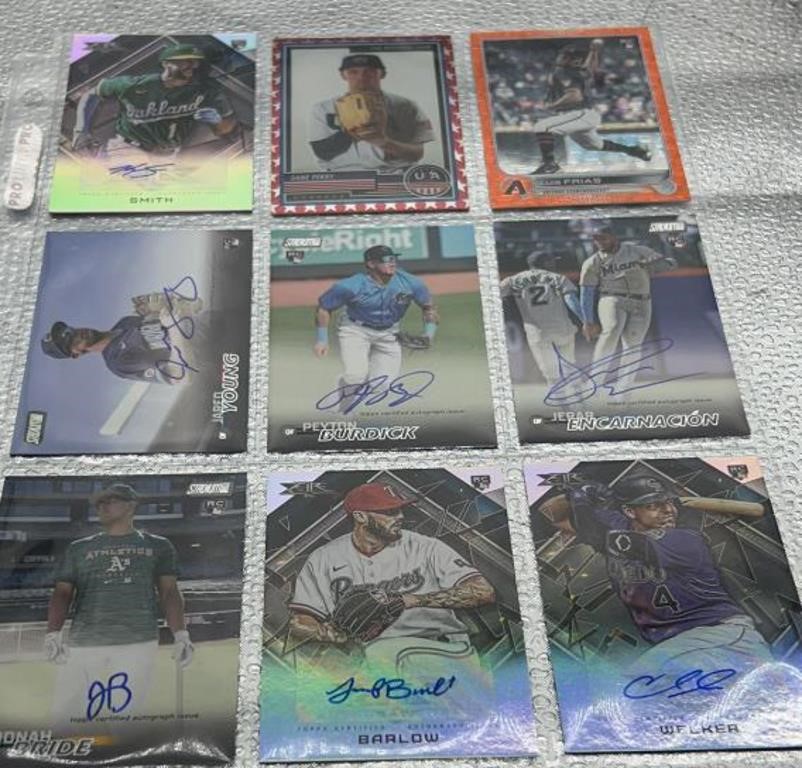 Topps basesball cards  autographed