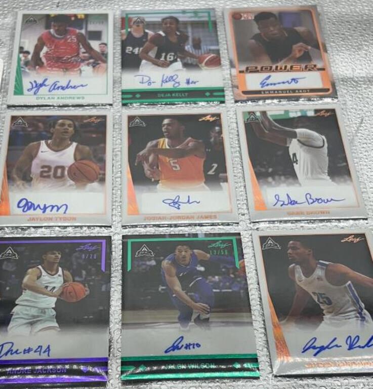 Topps basketball cards  autographed