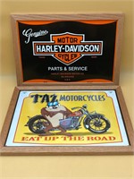 Harley Parts & Service & Taz Motorcycles Signs