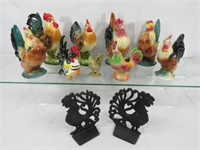 COLORFUL LOT OF 9 CHICKENS: