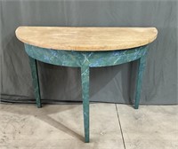 1860-1870's Swedish butternut demilune table