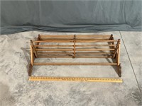 1880's walnut folding drying rack