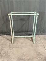 Victorian towel stand with shabby chic paint