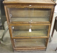 Antique Lundstrom Lawyers Bookcase with Glass