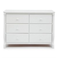 Delta Children 6 Drawer Dresser - White