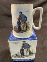Norman Rockwell Porcelain Tankard Looking Out To