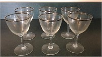 Silver Lined Cordial Glasses - Set of 6