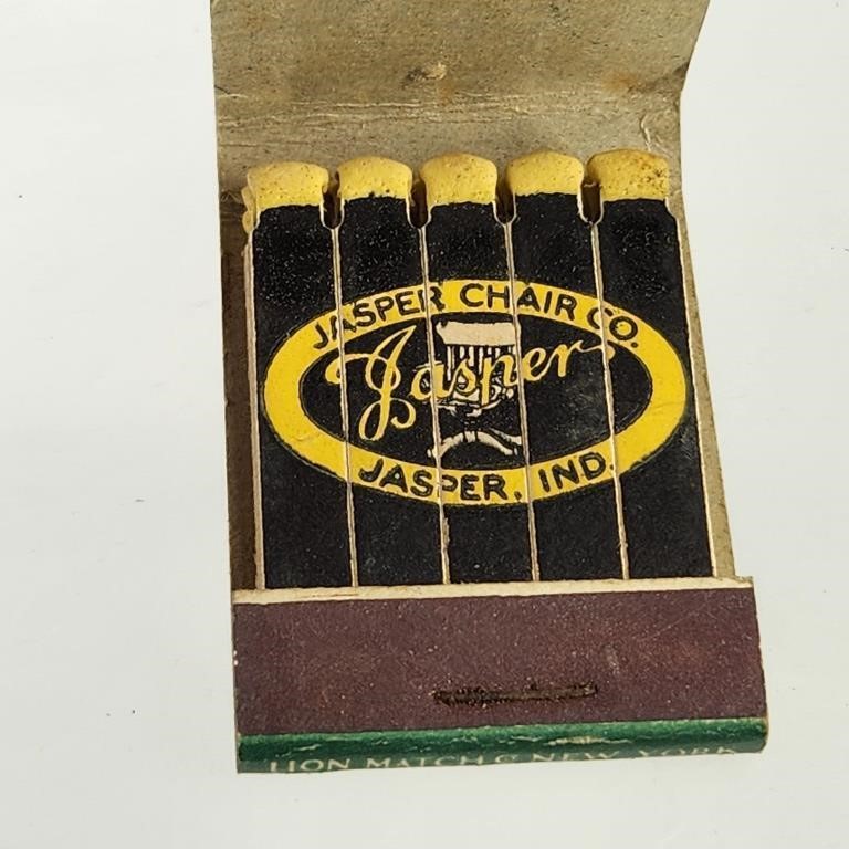 JASPER CHAIR CO. ADVERTISING FEATURE MATCHBOOK