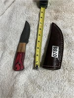 Beautiful Damascus blade knife &  sheath 765