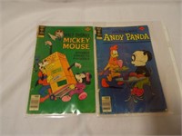 (2) 1977 Walt Disney Mickey Mouse Comic Book &