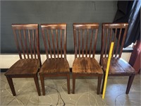 4 Mission Style Dining Chairs Solid Wood