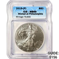 2015-(P) American Silver Eagle ICG MS69
