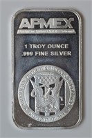 1 ozt Silver .999 Apmex Bar