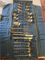 Antique Rogers Deluxe Silver Plated Silverware Set