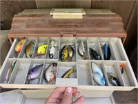 Large Plano tackle box with lots of lures