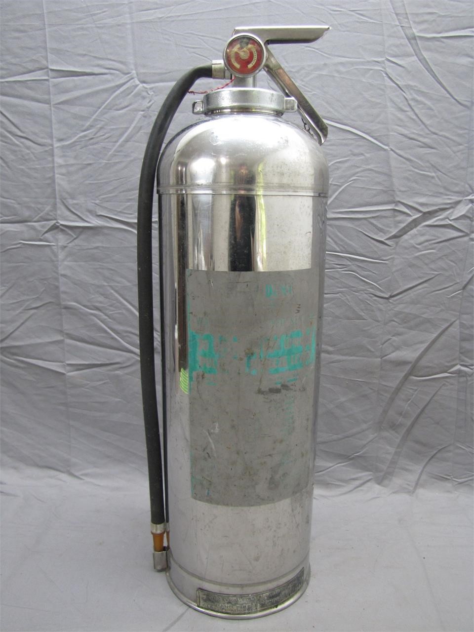 Vintage Silver Fire Extinguisher