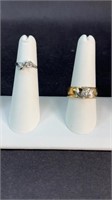 (2) 14 KT GOLD RINGS W/ STONES