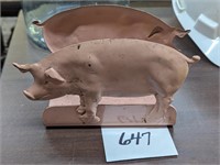 Vintage Tin Pig Napkin Holder
