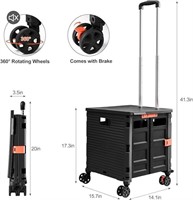 Foldable Utility Cart with Lid 65L Folding