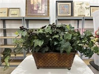 Decorative Plastic Pot with Fake Ivy