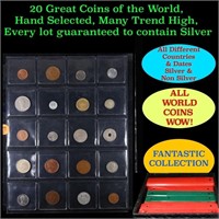 20 Great Coins of the World, hand selected, many t