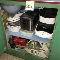 Contents of Kitchen Cabinet  (roaster)