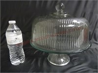 Glass Dome Covered Dessert / Cake Stand