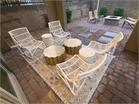 6PC OUTDOOR CHAIRS & SIDE TABLES