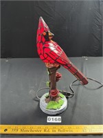 Stained Glass Cardinal Lamp-Works