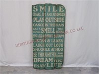 Pier 1 Imports "Happy Panel" Wall Sign 16.5"x35.5"