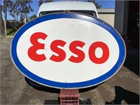 Original Esso Double Sided Enamel Sign in Frame