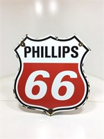 Original Phillips 66 Enamel Pump Sign