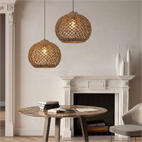 Arturesthome Rattan Woven Pendant Lighting Fixture