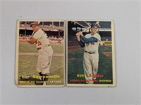 1957 Topps Dodgers HOF Duke Snider, Roy Campanella