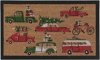 Now Designs Doormat, Holiday Cars 18 x 30