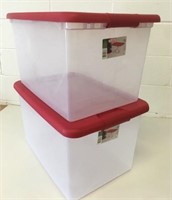 2 New Sterilite 64Qt Latching Lid Storage Totes