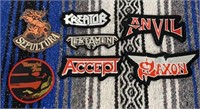 7 heavy metal band embroidered patches